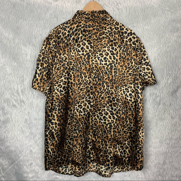 I.N. Studio Animal Print Button Down Blouse - Picture 4 of 5